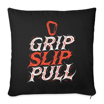 Grip Slip Pullover Dynamische Typografie - Sofakissenbezug 45 x 45 cm - Schwarz - Vorne