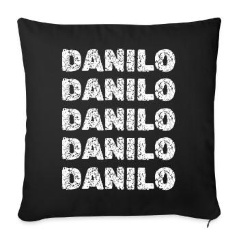 Danilo as a name - Sofa pillowcase 17,3'' x 17,3'' (45 x 45 cm) - black - Front