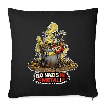 Right garbage can - Sofa pillowcase 17,3'' x 17,3'' (45 x 45 cm) - black - Front