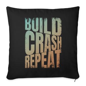 J’en ai assez, je vais voler, piloter drone, pilote de drone - Housse de coussin décorative 45 x 45 cm - noir - Devant