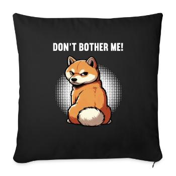 Ne me dérange pas Shiba Inu Shiba Propriétaire Shibahund - Housse de coussin décorative 45 x 45 cm - noir - Devant
