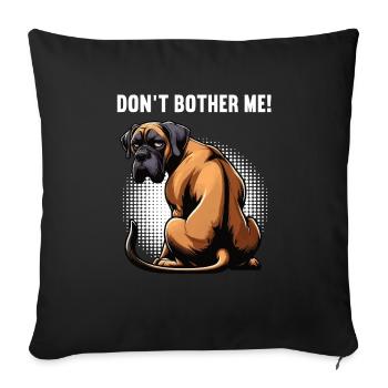 Ne me dérange pas Grand Dogue Grand Dogue Grand Dogue - Housse de coussin décorative 45 x 45 cm - noir - Devant