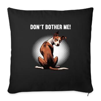 Ne me dérangez pas Podenco Podencos Podencos Amants de Podenco - Housse de coussin décorative 45 x 45 cm - noir - Devant