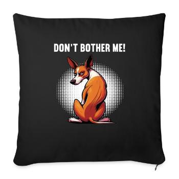 Ne me dérangez pas Podenco Podencos Podencos Amants de Podenco - Housse de coussin décorative 45 x 45 cm - noir - Devant