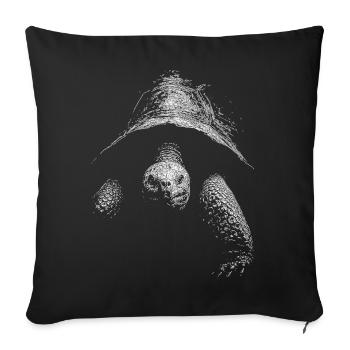 Turtle - Sofa pillowcase 17,3'' x 17,3'' (45 x 45 cm) - black - Front