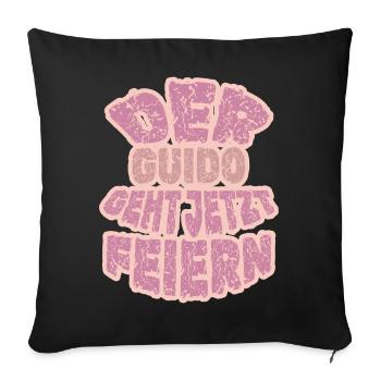 Parti Guido - Housse de coussin décorative 45 x 45 cm - noir - Devant