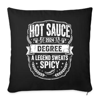 Hot Sauce Degree Spicy Legend - Sofakissenbezug 45 x 45 cm - Schwarz - Vorne