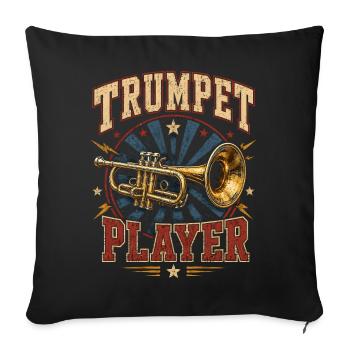 Trumpet Music Trumpet Player Musician Trumpet - Sofa pillowcase 17,3'' x 17,3'' (45 x 45 cm) - black - Front