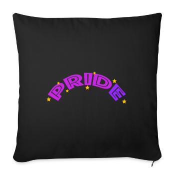 Pride | Gay, lgbtq, gay, love - Sofa pillowcase 17,3'' x 17,3'' (45 x 45 cm) - black - Front