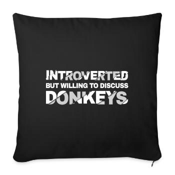 Donkey Mom - Sofa pillowcase 17,3'' x 17,3'' (45 x 45 cm) - black - Front