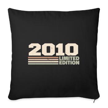 2010 Cadeau Anniversaire 2010 édition limitée 2010 - Housse de coussin décorative 45 x 45 cm - noir - Devant