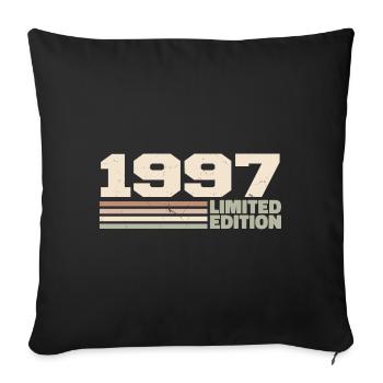 1997 Cadeau Anniversaire 1997 édition limitée 1997 - Housse de coussin décorative 45 x 45 cm - noir - Devant