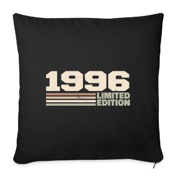 1996 Cadeau Anniversaire 1996 édition limitée 1996 - Housse de coussin décorative 45 x 45 cm - noir - Devant