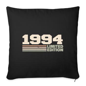 1994 Cadeau Anniversaire 1994 édition limitée 1994 - Housse de coussin décorative 45 x 45 cm - noir - Devant