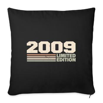 2009 Cadeau Anniversaire 2009 édition limitée 2009 - Housse de coussin décorative 45 x 45 cm - noir - Devant