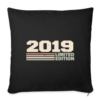 2019 Cadeau Anniversaire 2019 édition limitée 2019 - Housse de coussin décorative 45 x 45 cm - noir - Devant