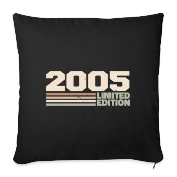 2005 Cadeau Anniversaire 2005 édition limitée 2005 - Housse de coussin décorative 45 x 45 cm - noir - Devant