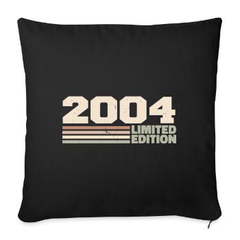 2004 Cadeau Anniversaire 2004 édition limitée 2004 - Housse de coussin décorative 45 x 45 cm - noir - Devant