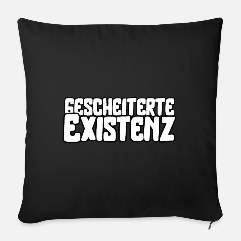 Gescheiterte Existenz - Sofakissenbezug 45 x 45 cm - Schwarz