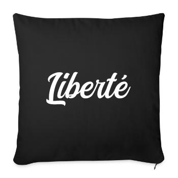 Liberté - Housse de coussin décorative 45 x 45 cm - noir - Devant