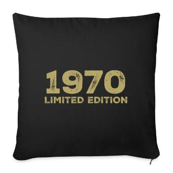 Cadeau D'anniversaire Nées En 1970 Vintage 1970 - Housse de coussin décorative 45 x 45 cm - noir - Devant