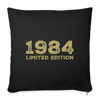 Cadeau D'anniversaire Nées En 1984 Vintage 1984 - Housse de coussin décorative 45 x 45 cm - noir - Devant