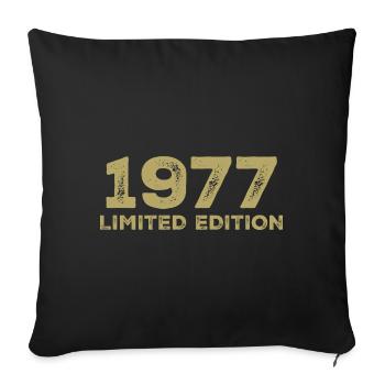 Cadeau D'anniversaire Nées En 1977 Vintage 1977 - Housse de coussin décorative 45 x 45 cm - noir - Devant