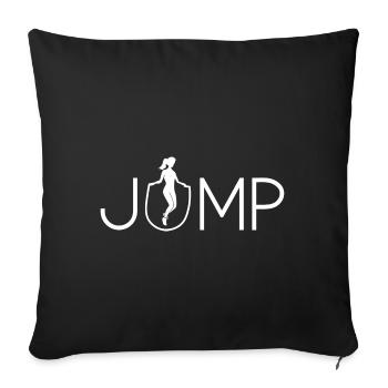 Jump Design for Rope Jumpers - Sofa pillowcase 17,3'' x 17,3'' (45 x 45 cm) - black - Front