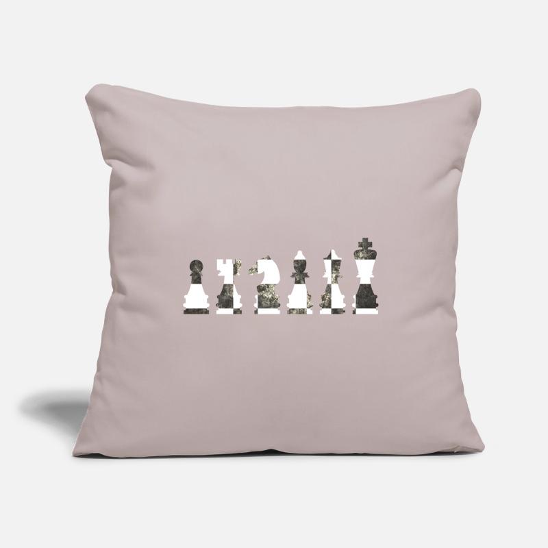 Chess figures Sofa pillowcase 17,3'' x 17,3'' (45 x 45 cm)