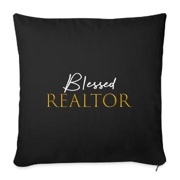 Realtor Design For Real Estate Agents and Brokers - Housse de coussin décorative 45 x 45 cm - noir - Devant