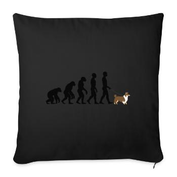 Shetland Sheepdog - Sofa pillowcase 17,3'' x 17,3'' (45 x 45 cm) - black - Front