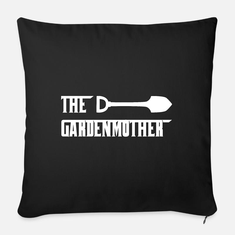 La Gardenmother - Housse de coussin décorative 45 x 45 cm - noir