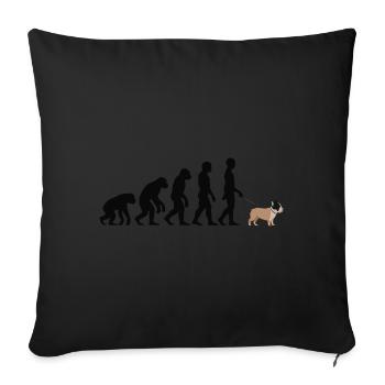 Bouledogue français - Housse de coussin décorative 45 x 45 cm - noir - Devant