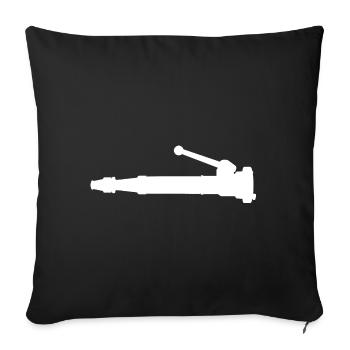 Pompiers Jet d’eau à haute pression Tube de jet - Housse de coussin décorative 45 x 45 cm - noir - Devant