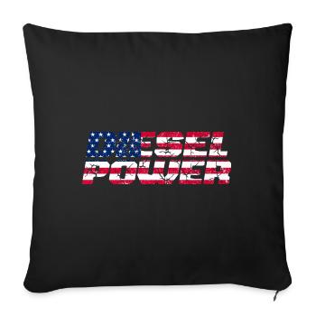 USA Power Design for Diesel Drivers - Sofa pillowcase 17,3'' x 17,3'' (45 x 45 cm) - black - Front