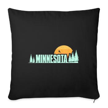 Wildes Minnesota Design für stolze Minnesotaner - Sofakissenbezug 45 x 45 cm - Schwarz - Vorne