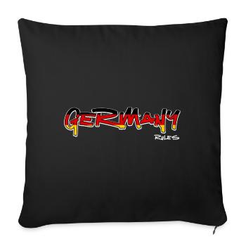 Règles de l’Allemagne - Housse de coussin décorative 45 x 45 cm - noir - Devant