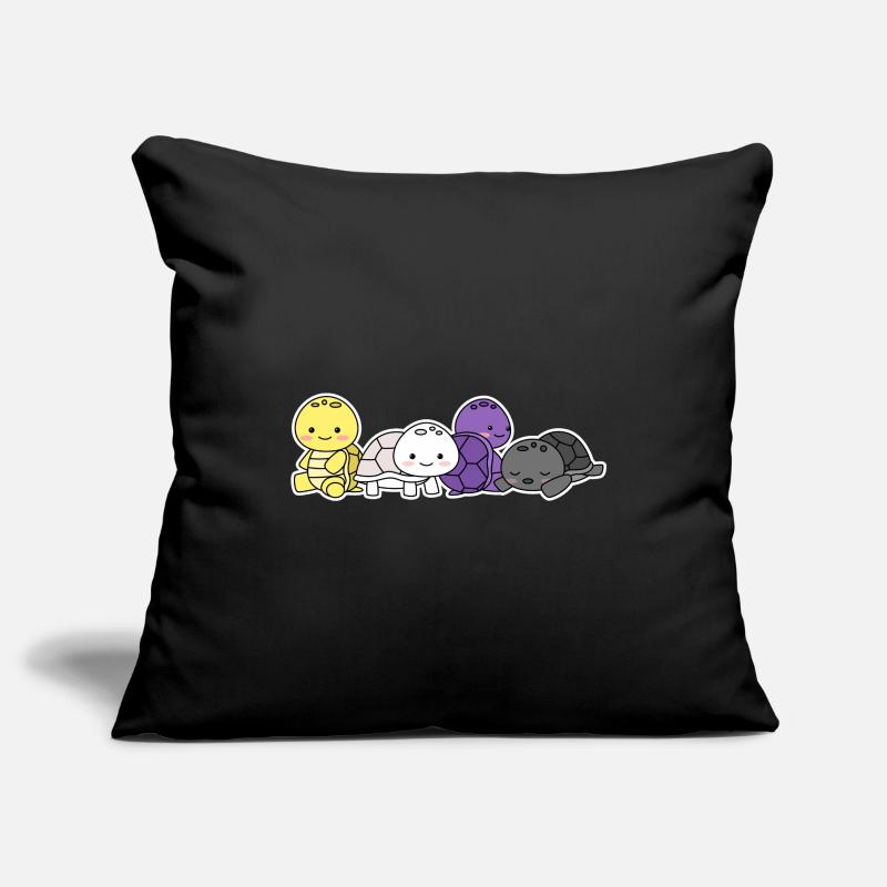 Non-binary flag turtle design for Enbys Sofa pillowcase 17,3'' x 17,3'' (45 x 45 cm)