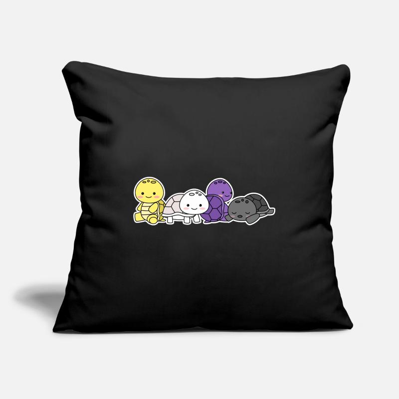 Non-binary flag turtle design for Enbys Sofa pillowcase 17,3'' x 17,3'' (45 x 45 cm)