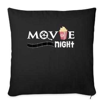 Cinema Movies Film Night Passion - Sofa pillowcase 17,3'' x 17,3'' (45 x 45 cm) - black - Front