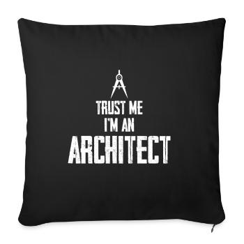 Dream Job Architect Creation Art Arichtektur - Sofa pillowcase 17,3'' x 17,3'' (45 x 45 cm) - black - Front