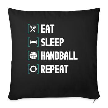 Handball Ball Sports Handball Gift - Sofa pillowcase 17,3'' x 17,3'' (45 x 45 cm) - black - Front