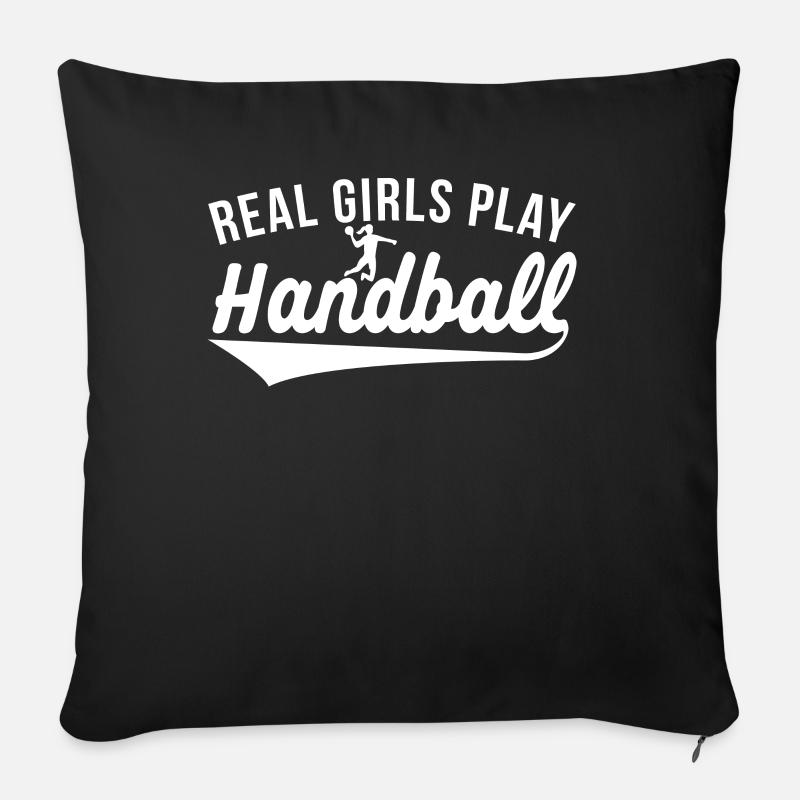 Handball coach sport - Sofa pillowcase 17,3'' x 17,3'' (45 x 45 cm) - black