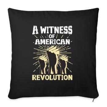 History Revolution Usa - Sofa pillowcase 17,3'' x 17,3'' (45 x 45 cm) - black - Front