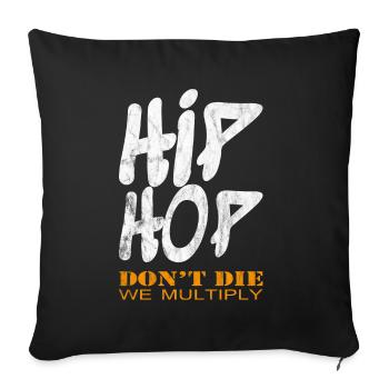 Hip hop - Sofa pillowcase 17,3'' x 17,3'' (45 x 45 cm) - black - Front