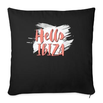 Hello Ibiza - Sofa pillowcase 17,3'' x 17,3'' (45 x 45 cm) - black - Front