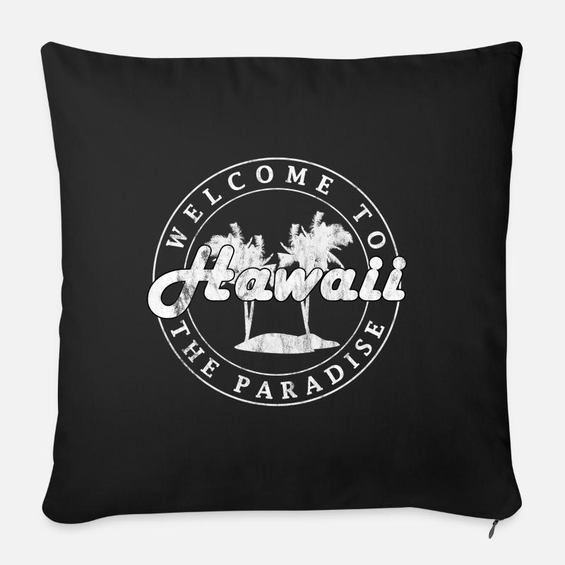 Willkommen Hawaii - Sofakissenbezug 45 x 45 cm - Schwarz