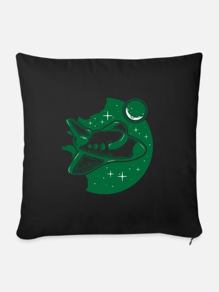 Raumschiff - Sofakissenbezug 45 x 45 cm - Schwarz