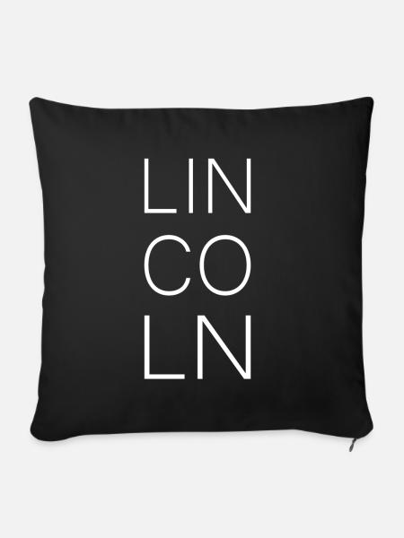Lincoln - Sofakissenbezug 45 x 45 cm - Schwarz
