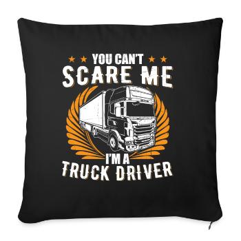 Camionneur intrépide - Housse de coussin décorative 45 x 45 cm - noir - Devant